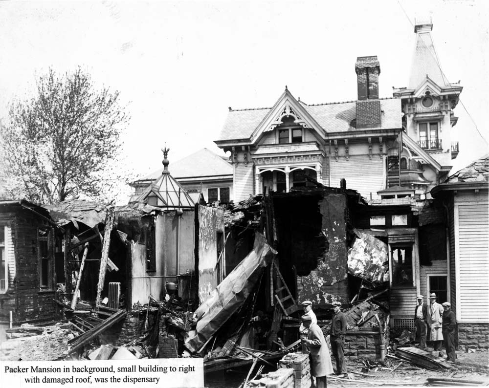 Effects of the May 3, 1933 fire at Robert Packer Hospital.